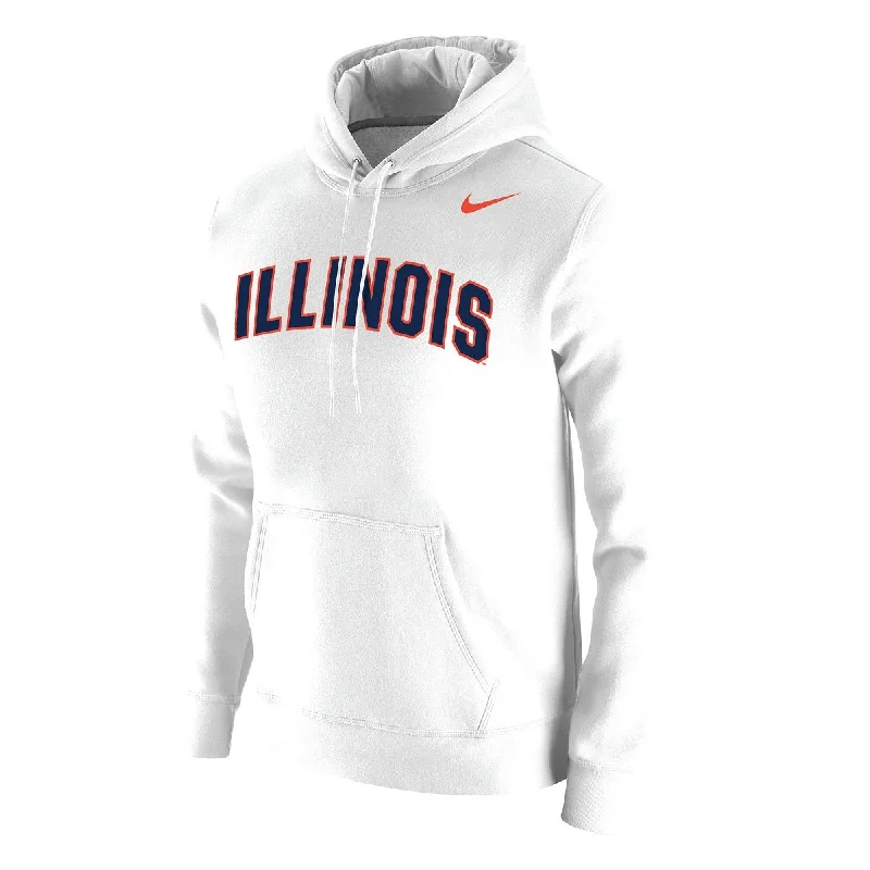 Illinois Fighting Illini Nike College Fleece Pullover Hoodie Hoodie with Zipper Versatile Modern