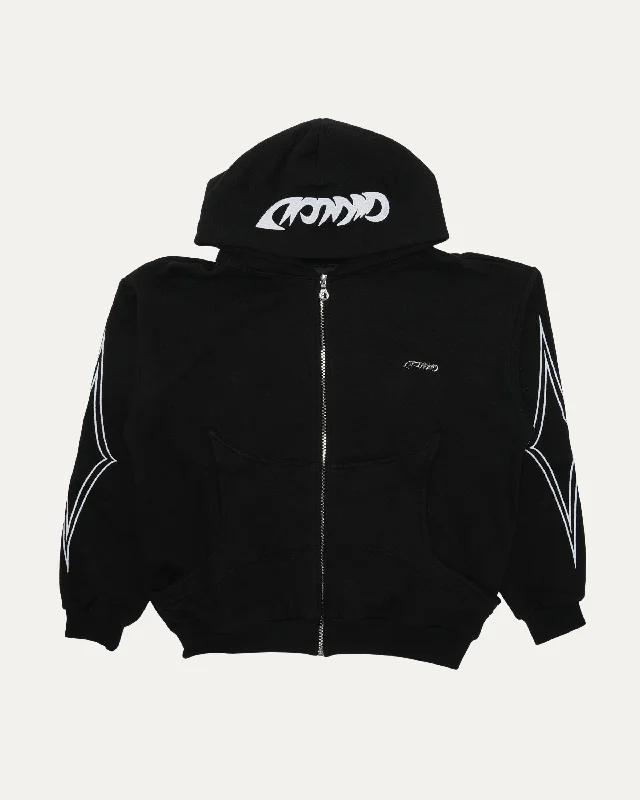 Everyday Zip Up Hoodie Hoodie with Hem Patch Decorative Personalized
