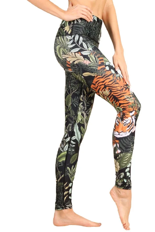 Rawr Talent Printed Yoga Leggings Elegant Stretchy Faux Leather Leggings