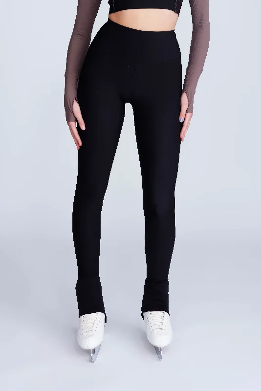 Ignite Non-Slip Leggings in Black Elegant Embellished Leggings