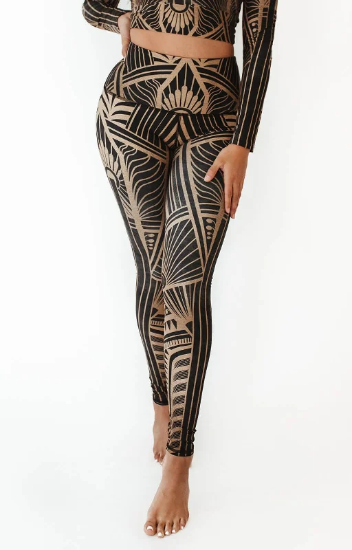 Elegant Empire Printed Yoga Leggings Comfortable Running Leggings