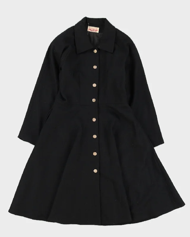 Black Princess Cut Lightweight Coat - S Blouse Shirt Tunic