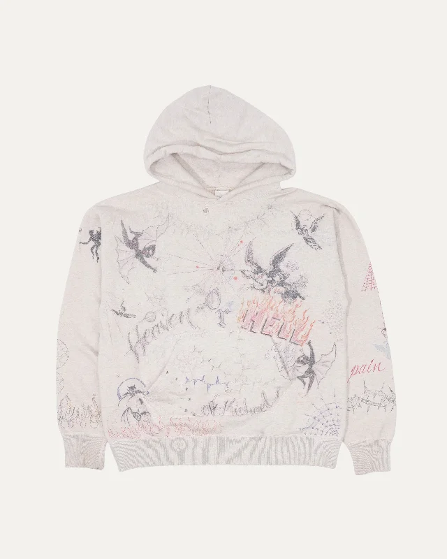 Heaven Or Hell Graffiti Hoodie Hoodie with Hem Ribbing Snug Secure