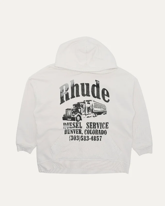Diesel Service Hoodie Hoodie with Metallic Shiny Futuristic