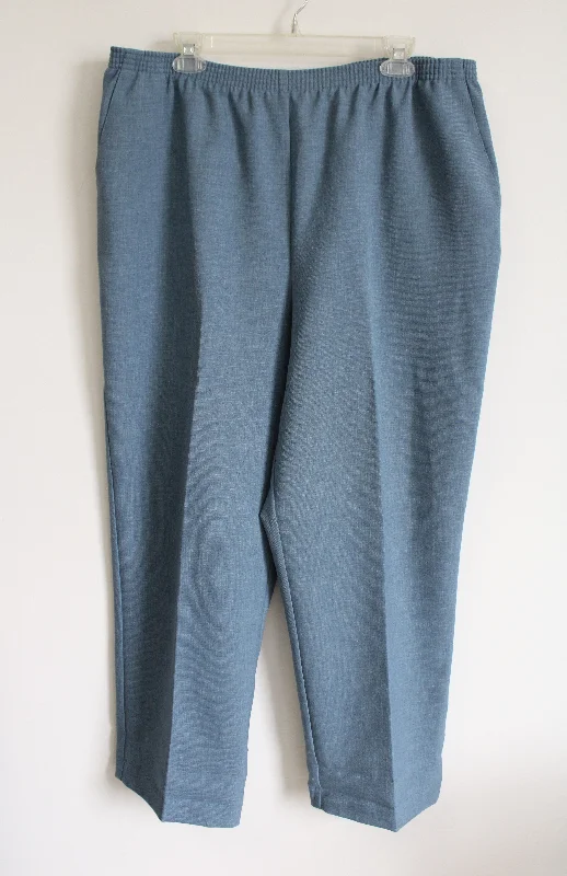 Alfred Dunner Light Blue Trouser Pants | 18 Trousers Wedding White