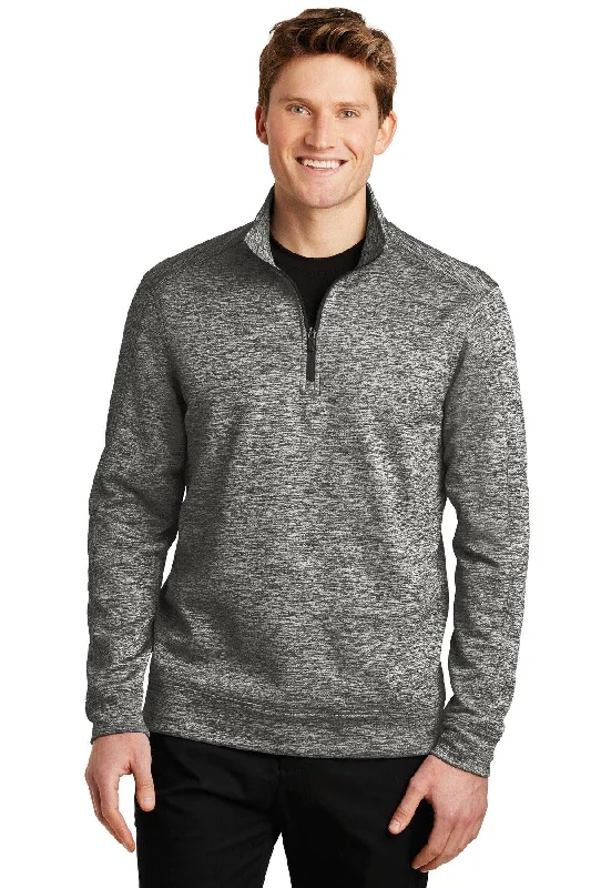 Sport-Tek PosiCharge Electric Heather Fleece 1/4-Zip Pullover. ST226 Button Front Sweater Sport-Tek PosiCharge Electric Heather Fleece 1/4-Zip Pullover. ST226 Button Front Sweater