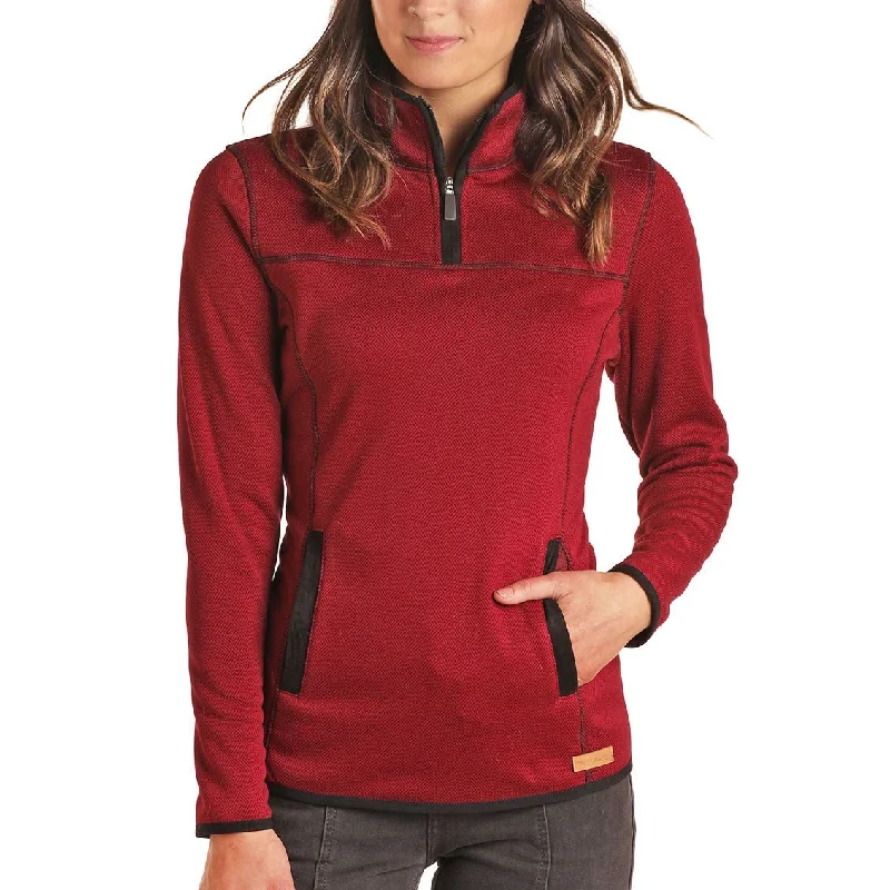 Powder River Outfitters Ladies Jacquared Burgundy Pullover 51-1051 Zipper Front Cardigan Powder River Outfitters Ladies Jacquared Burgundy Pullover 51-1051 Zipper Front Cardigan