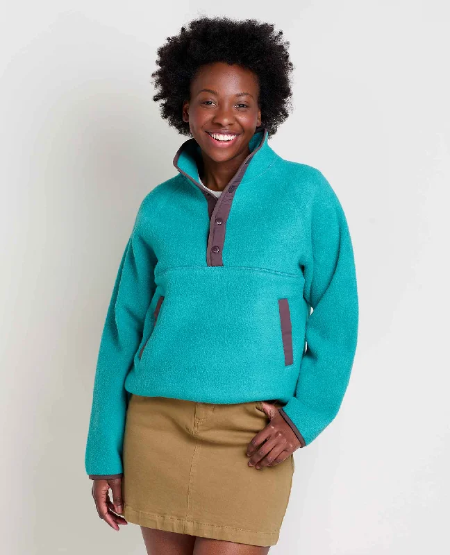 Women's Campo Fleece Pullover Ruffled Neck Pullover