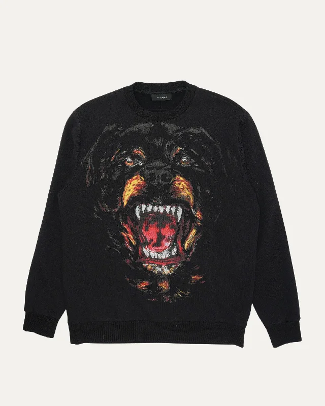 Rottweiler Crewneck Sweatshirt Hoodie with Hood Adjustable Protection