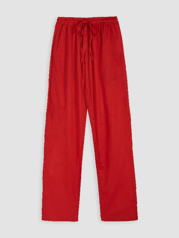 ESSENTIAL TROUSERS IN RED Trousers stylish modern