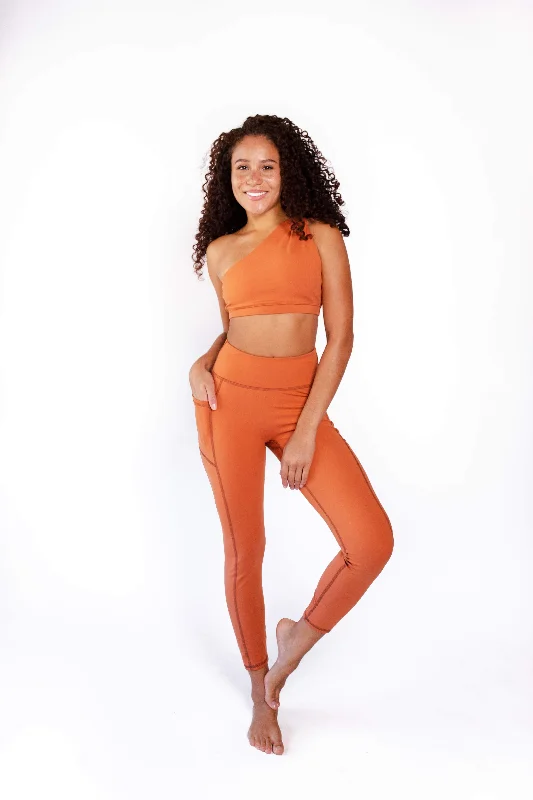 Non Stop Legging in Burnt Orange Cozy Oversized Leggings