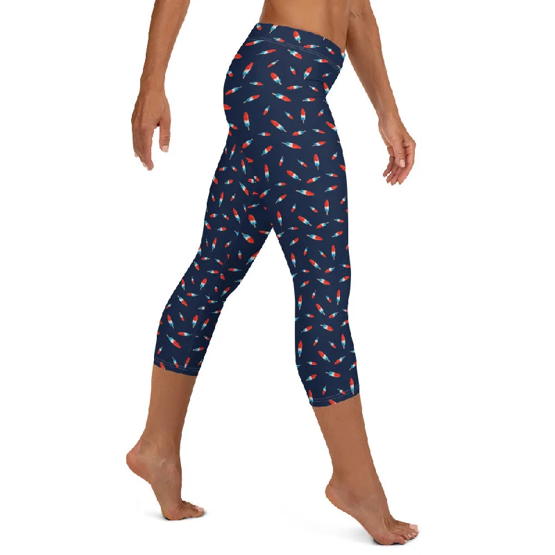 Bomb Pop Capri Leggings Comfortable Running Leggings