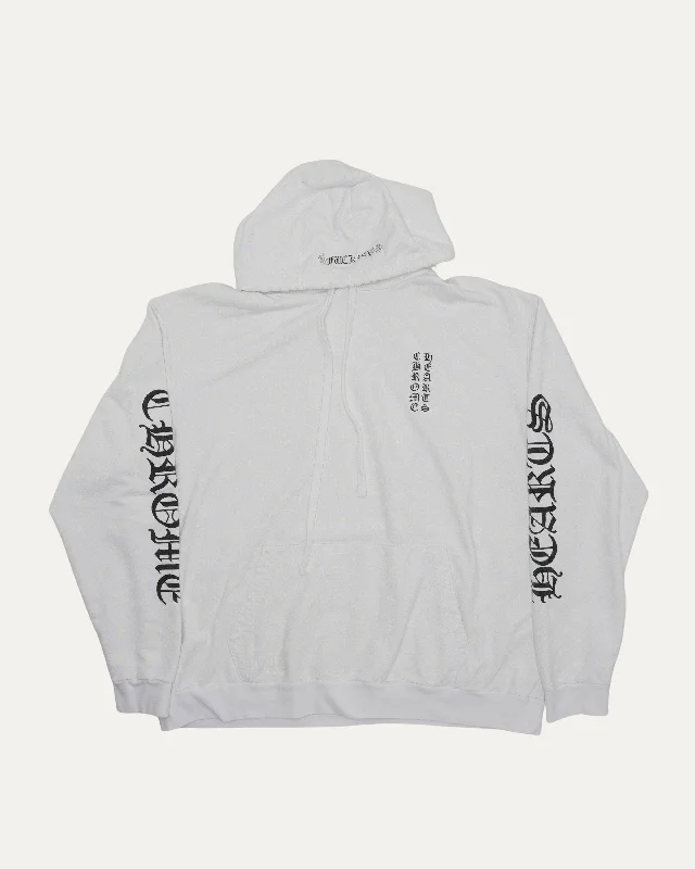 Monogram Vertical Logo Hoodie Hoodie with Elastic Waist Stretchable Comfortable