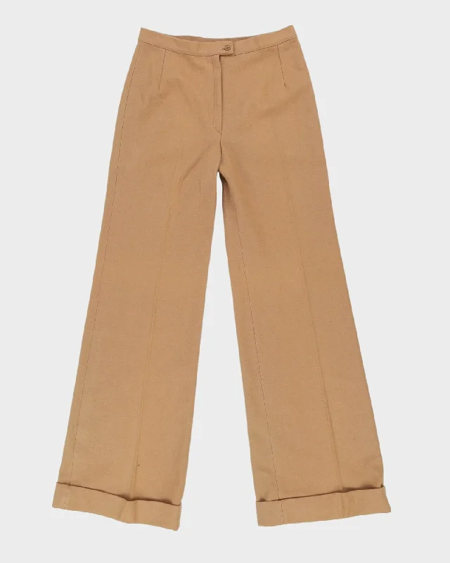 Vintage 1970s Brown Flared Trousers - W27 L32 Trousers Chinos Classic
