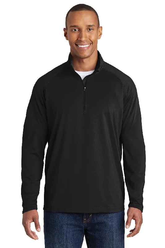 Sport-Tek Sport-Wick Stretch 1/4-Zip Pullover. ST850 Boat Neck Sweater