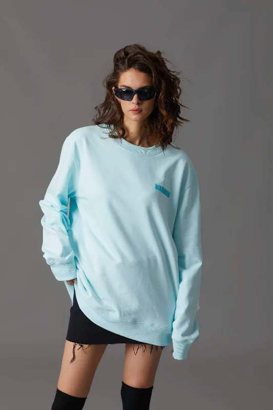 Signature Blue Sweatshirt Hoodie with Relaxed Fit Easy Casual
