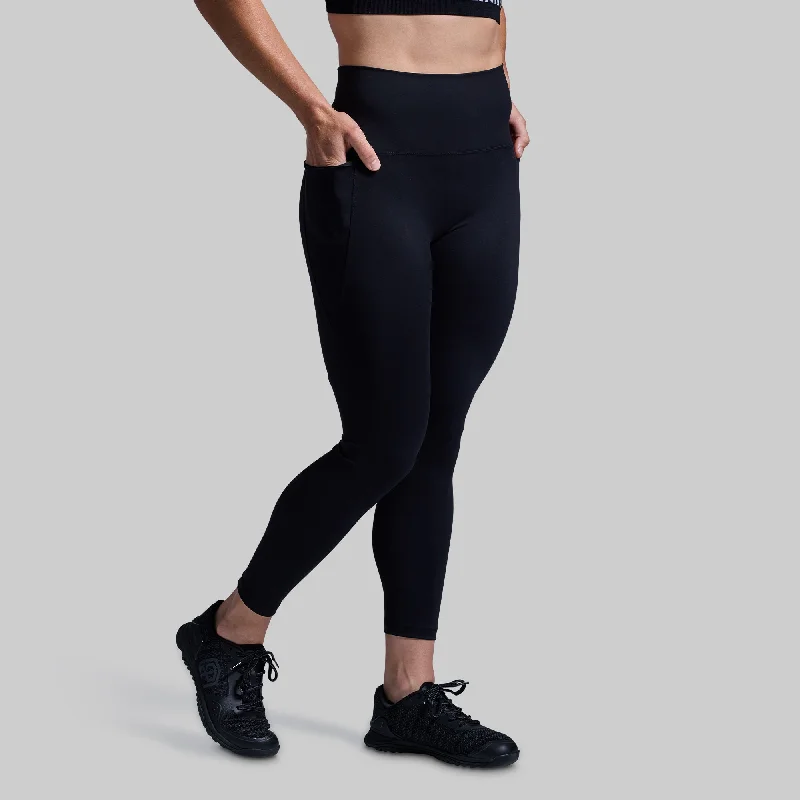 Eccentric Legging (Black) Cozy Full-Length Workout Leggings