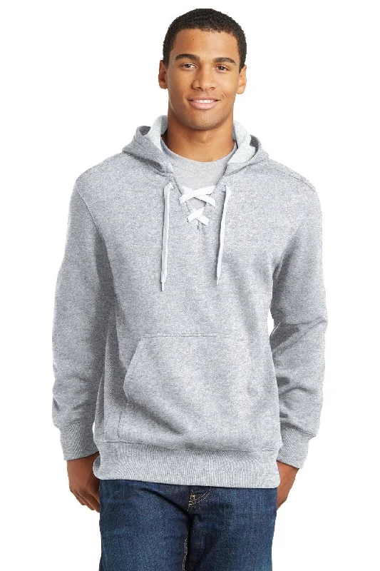 Sport-Tek Lace Up Pullover Hooded Sweatshirt. ST271 Box Sleeve Comfort