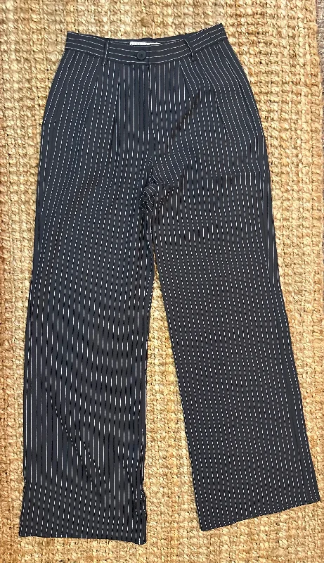 Dark Gray Pinstripe Trouser Pant Trousers Wedding White