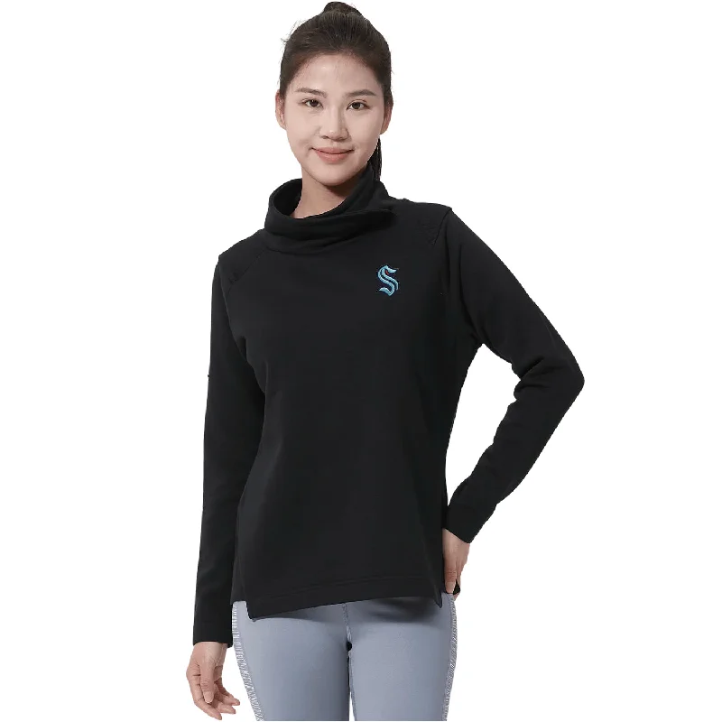 Seattle Kraken Levelwear Advance Funnel Collar Pullover Thick Cable Knit
