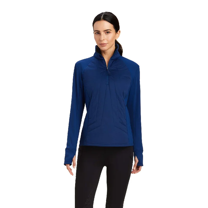 Ariat® Ladies Venture 1/2 Zip Estate Blue Pullover Sweat Shirt 10041396 Honey Neck Pullover Ariat® Ladies Venture 1/2 Zip Estate Blue Pullover Sweat Shirt 10041396 Honey Neck Pullover