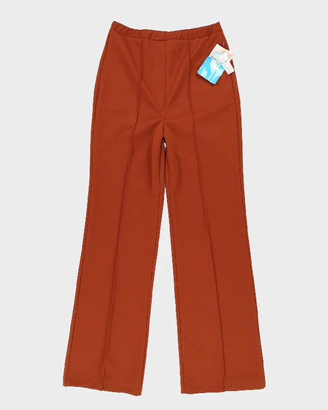 1970s Deadstock Sears Burt Orange Trousers - S Trousers Leisure Comfortable