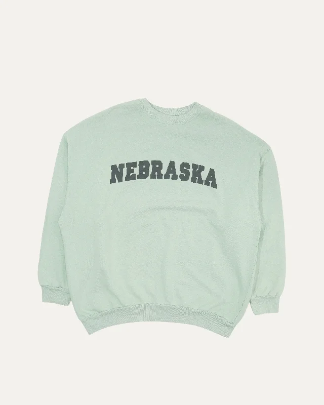 Redux Nebraska Crewneck Sweatshirt Hoodie with Typography Text Message