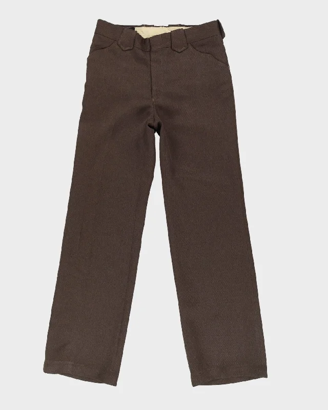 Vintage 1970s Brown Western Style Trousers - W31 L33 Chinos Cotton Straight Leg