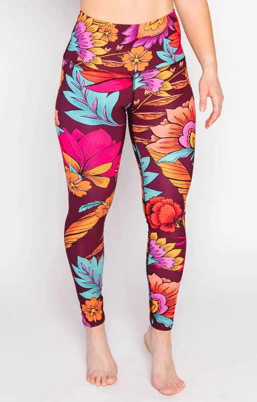 Indie Flow Printed Yoga Leggings Stylish High-Waisted Leggings