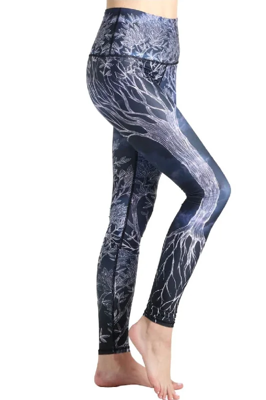 Root to Rise Printed Yoga Legging Stylish Stretch Pants Leggings