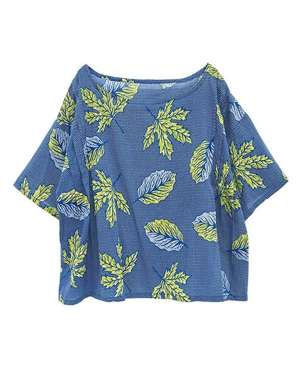 African Print Tucked Pullover 25S701 [Expected to arrive in stock around March]. One Shoulder Top