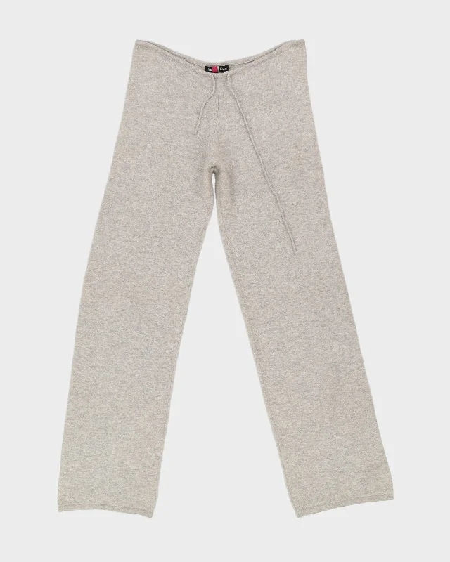 Grey Cashmere Casual Trousers - W32 L33 Trousers Bestseller Popular