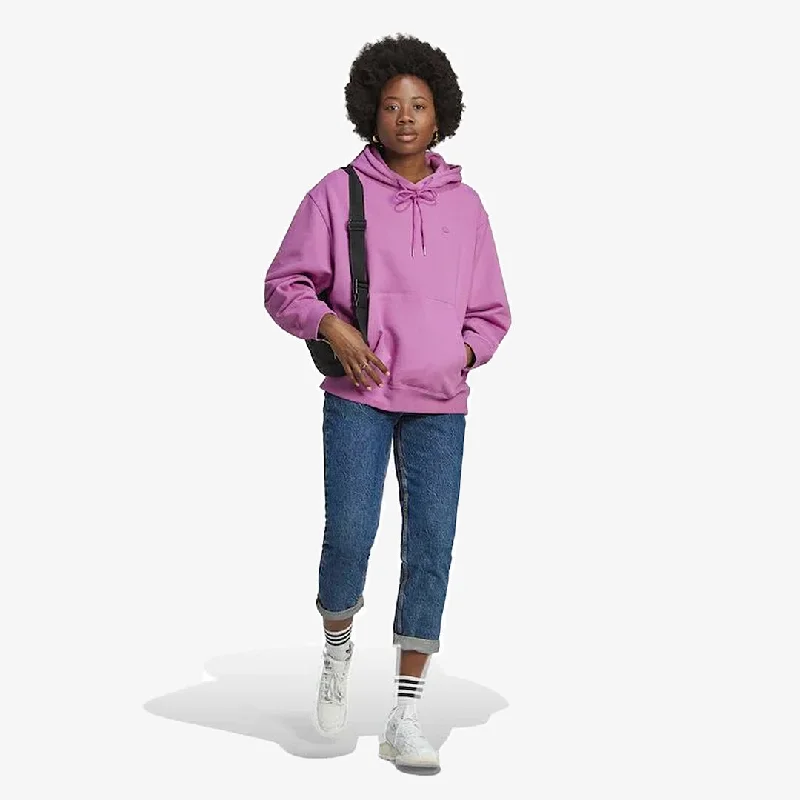Adidas Originals | WMN'S OVERSIZE HOODIE  { SEMI PULSE LILAC Hoodie with Toggle Buttons Decorative Unique