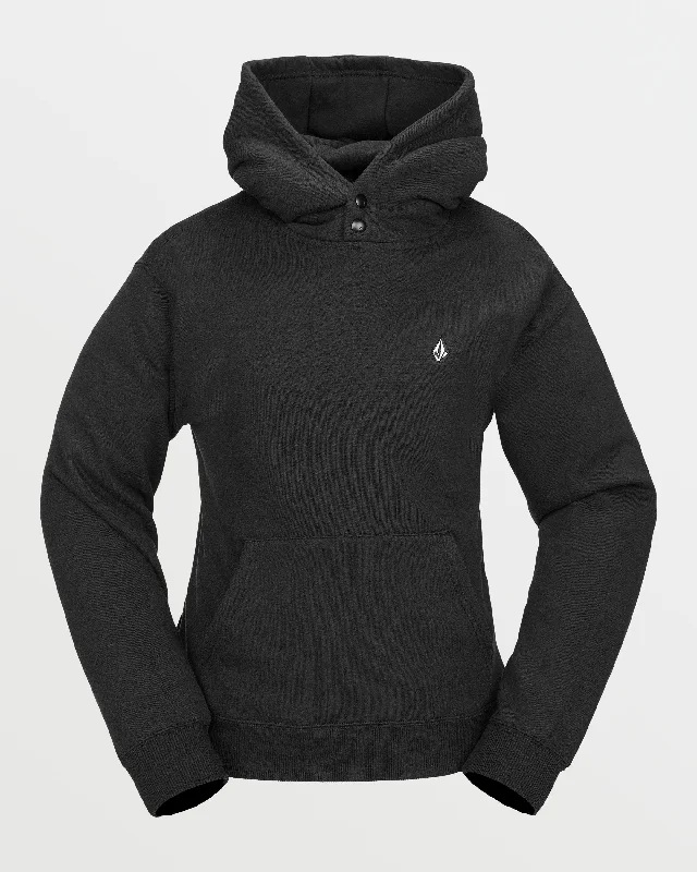 Womens Costus Pullover Fleece - Black Hooded Pullover Sweater