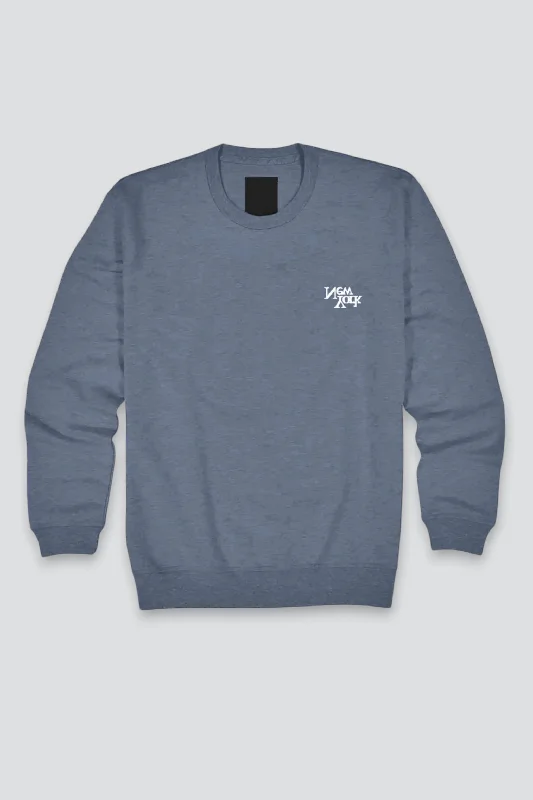 Slate Embroidered New York V2 Chest Logo Sweatshirt Hoodie with Back Slit Movement Comfort