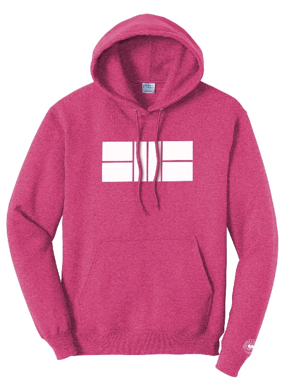 Pickleball Court - Fleece Pullover Hoodie Flare Sleeve Stylish