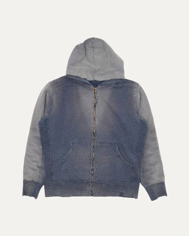 Sun Faded Zip Up Hoodie Hoodie with Illustration Artistic Creative