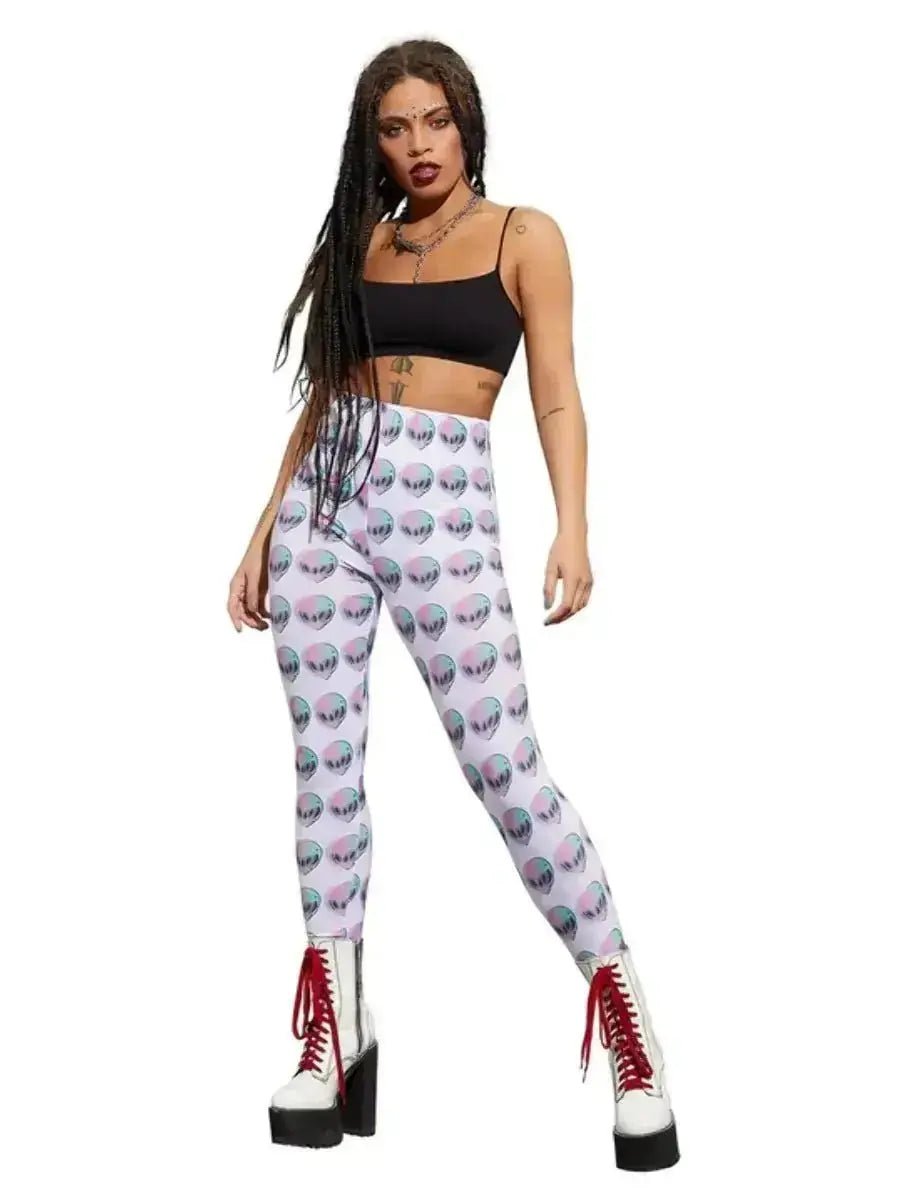 Fever Space Alien Leggings Elegant Animal Print Leggings