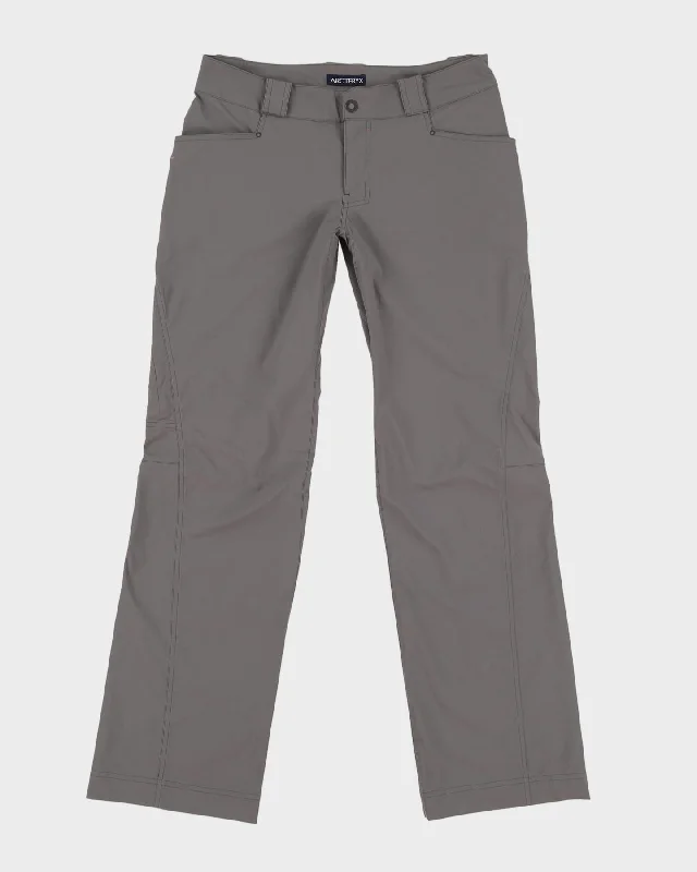 Arc'Teryx Grey Tech Utility Trousers - W32 L32 Wide Leg Loose Fit Mid Waist