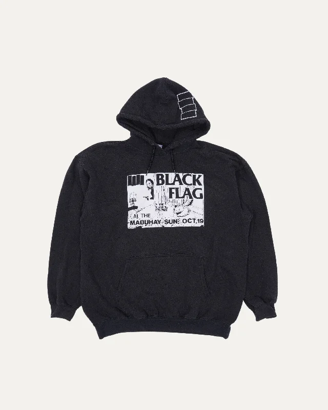 Black Flag Mabuhay Hoodie Hoodie with Velcro Closure Adjustable Secure