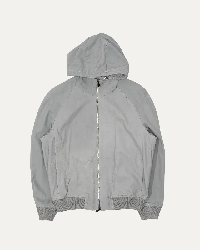 Air Jordan Suede Zip Up Hoodie Hoodie with Double Zipper Versatile Adjustable