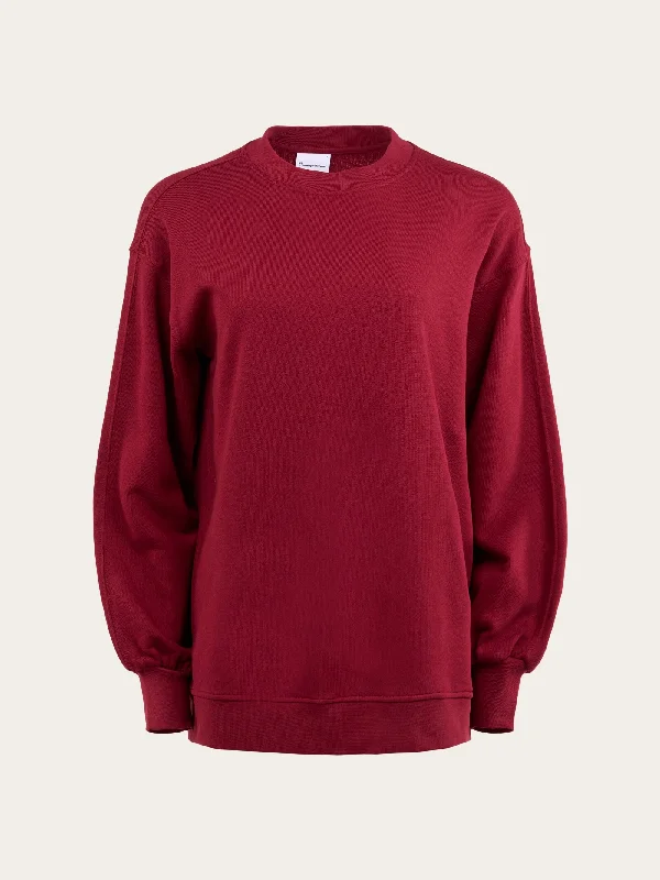 Boxy sweatshirt - Rhubarb Hoodie with Strings Custom Fit Adjustable
