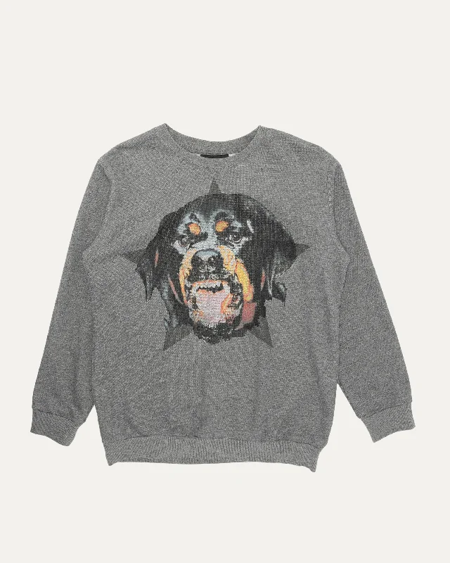 Rottweiler Crewneck Sweatshirt Hoodie with Strings Custom Fit Adjustable