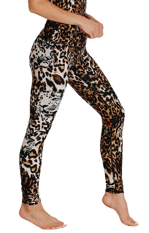 Wildcat Printed Yoga Leggings Trendy Sporty Compression Leggings