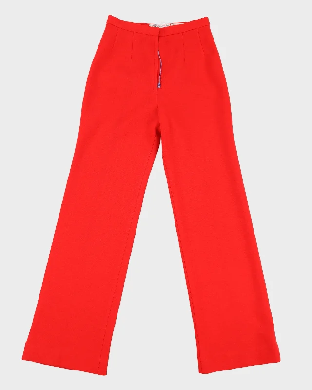 Deadstock 1970s Red Trousers - XS Trousers Chinos Classic