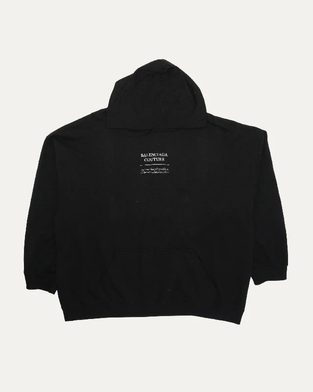 Couture Logo Hoodie Hoodie with Camouflage Military Edgy