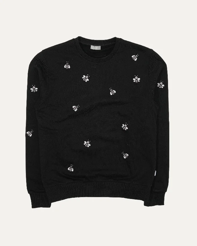 Kaws Bee Crewneck Sweatshirt Hoodie with Half-Zip Sporty Casual