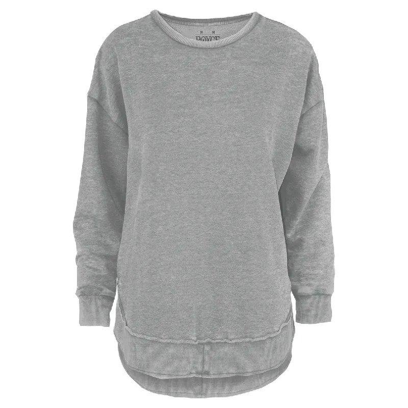 Royce Ladies Fleece Light Grey Poncho Pullover RDG65W10SLD-GRY One Shoulder Top