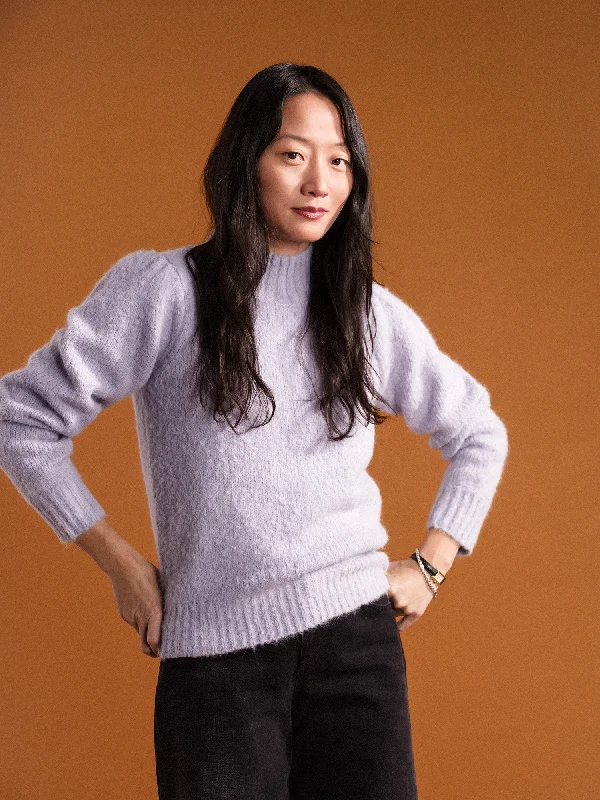 Fleur Solid Pullover Deep Neck Pullover