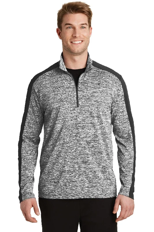 Sport-Tek PosiCharge Electric Heather Colorblock 1/4-Zip Pullover. ST397 Short Sleeve Top Sport-Tek PosiCharge Electric Heather Colorblock 1/4-Zip Pullover. ST397 Short Sleeve Top